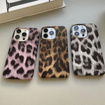 Leopard Print Leather-Textured PU Phone Case, For iPhone 13 Pro, For iPhone 13, For iPhone 12, For iPhone 12 Pro Max, For iPhone 12 Pro, For iPhone 11 Pro Max, For iPhone 11, For iPhone 11 Pro