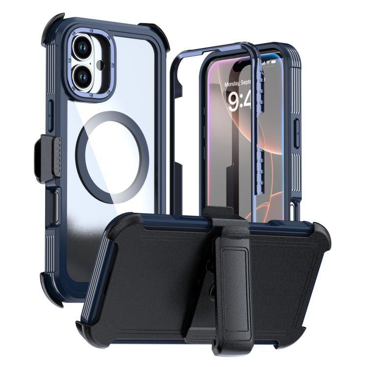 Acrylic Full Coverage Magnetic Phone Case with Back Clip, For iPhone 16 Plus, For iPhone 16, For iPhone 15 Pro Max, For iPhone 15 Pro, For iPhone 15 Plus / 14 Plus, For iPhone 15