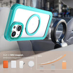 Acrylic Full Coverage Magnetic Phone Case with Back Clip, For iPhone 14 / 13, For iPhone 14 Pro, For iPhone 14 Pro Max, For iPhone 13 Pro Max, For iPhone 13 Pro, For iPhone 12 / 12 Pro