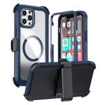 Acrylic Full Coverage Magnetic Phone Case with Back Clip, For iPhone 12 Pro Max