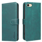 Solid Color Calfskin Texture RFID Vegan Leather Phone Case, For iPhone XS Max, For iPhone 6 Plus/7 Plus/8 Plus, For iPhone 6 / 7 / 8