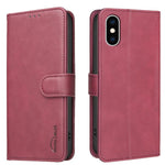 Solid Color Calfskin Texture RFID Vegan Leather Phone Case, For iPhone XS Max, For iPhone 6 Plus/7 Plus/8 Plus, For iPhone 6 / 7 / 8