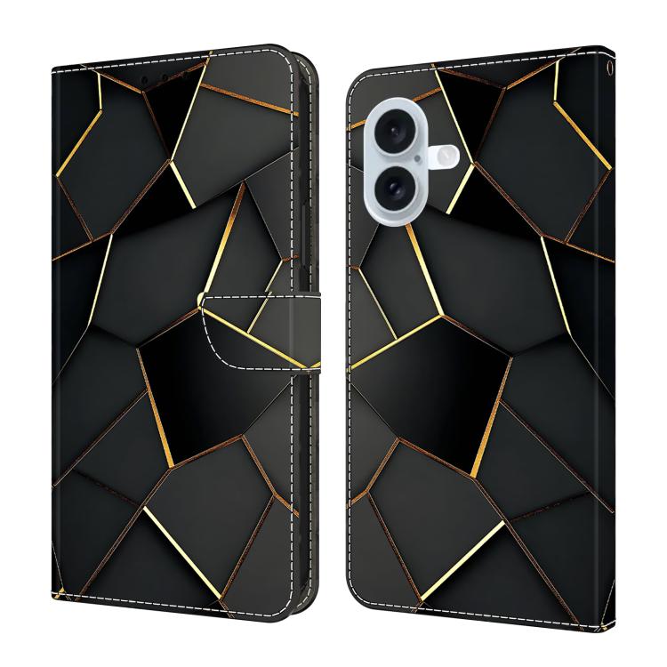 Crystal-Like Painted Vegan Leather Phone Case, For iPhone 17e / 16e, For iPhone 17 Pro Max, For iPhone 17 Pro, For iPhone 17