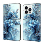 Crystal-Like Painted Vegan Leather Phone Case, For iPhone 15 Pro Max, For iPhone 15 Pro, For iPhone 14 / 13, For iPhone 14 Pro