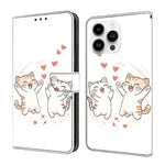 Crystal-Like Painted Vegan Leather Phone Case, For iPhone 15 Pro Max, For iPhone 15 Pro, For iPhone 14 / 13, For iPhone 14 Pro