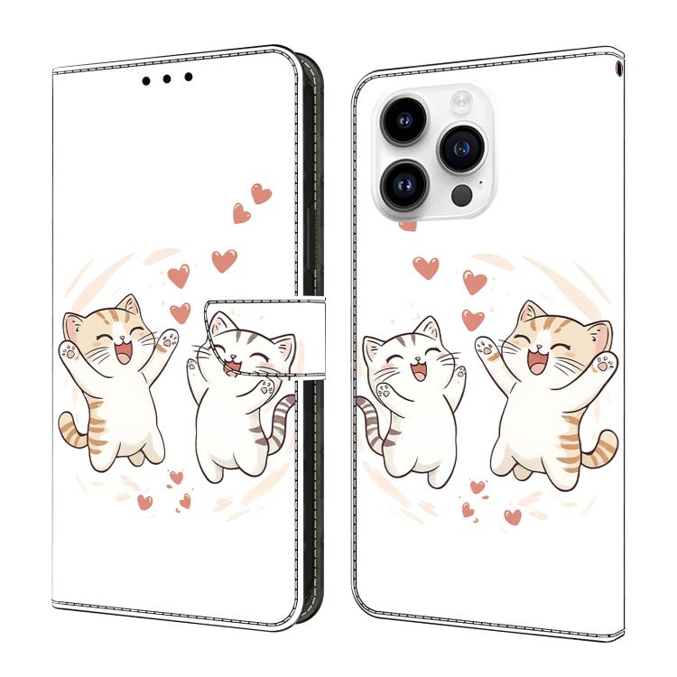 Crystal-Like Painted Vegan Leather Phone Case, For iPhone 15 Pro Max, For iPhone 15 Pro, For iPhone 14 / 13, For iPhone 14 Pro