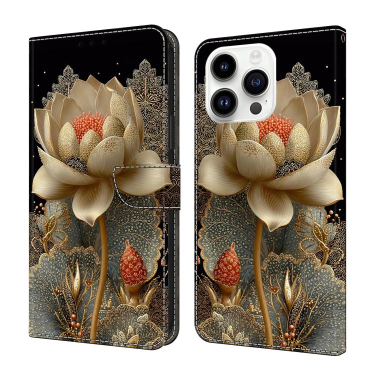 Crystal-Like Painted Vegan Leather Phone Case, For iPhone 15 Pro Max, For iPhone 15 Pro, For iPhone 14 / 13, For iPhone 14 Pro
