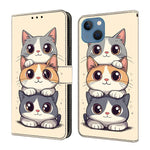 Crystal-Like Painted Vegan Leather Phone Case, For iPhone 15 Pro Max, For iPhone 15 Pro, For iPhone 14 / 13, For iPhone 14 Pro