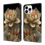 Crystal-Like Painted Vegan Leather Phone Case, For iPhone 15 Pro Max, For iPhone 15 Pro, For iPhone 14 / 13, For iPhone 14 Pro