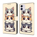 Crystal-Like Painted Vegan Leather Phone Case, For iPhone 11