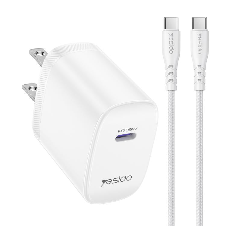 Yesido YC20U PD35W USB-C / Type-C Single Port Fast Charger Set with Type-C to Type-C Cable, YC20U