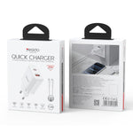 Yesido YC106 PD20W USB-C / Type-C and QC18W USB-A Dual Ports Charger Set with Type-C to Type-C Cable, YC106