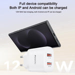 Yesido YC104 12W 2.4A USB Dual Ports Charger Set with 1m USB to Type-C Data Cable, YC104