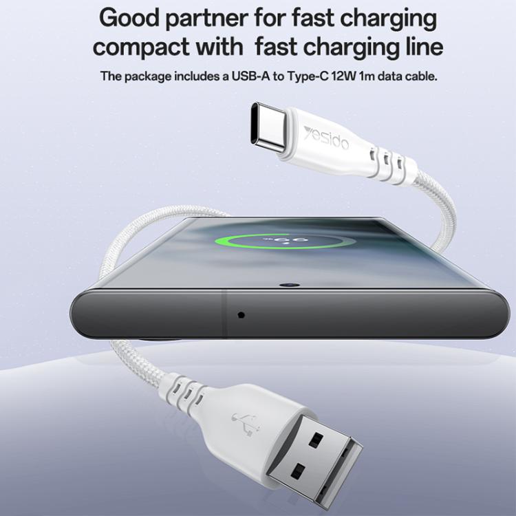 Yesido YC104 12W 2.4A USB Dual Ports Charger Set with 1m USB to Type-C Data Cable, YC104