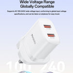 Yesido YC150 12W 2.4A USB Dual Ports Charger Set with 1m USB to Type-C Data Cable, YC150