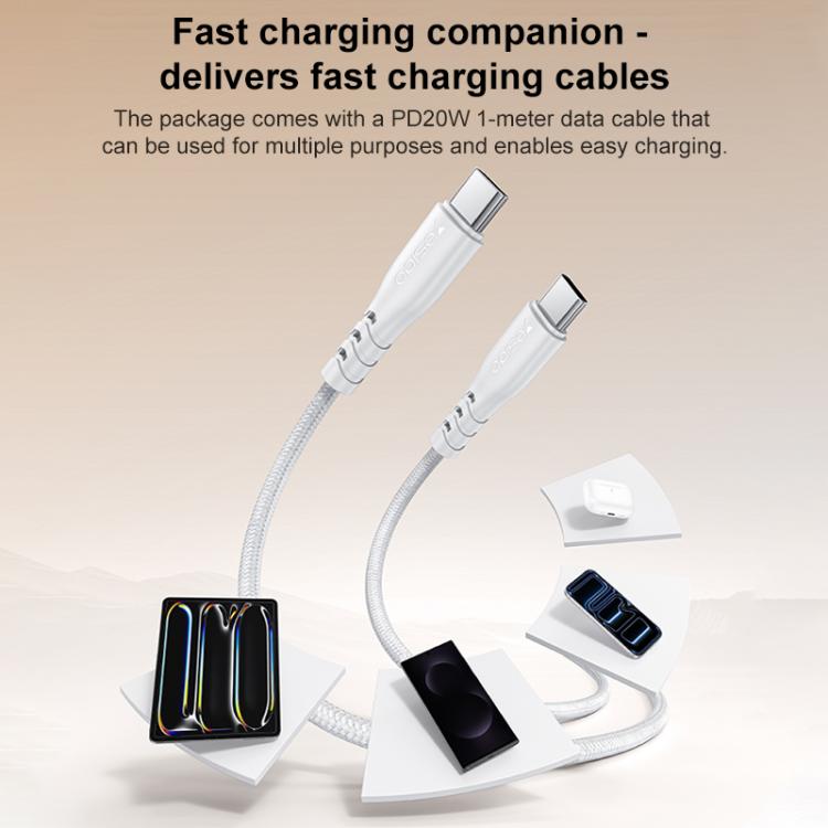 Yesido YC105 PD20W Type-C Charger Set with 1m Type-C to Type-C Data Cable, YC105