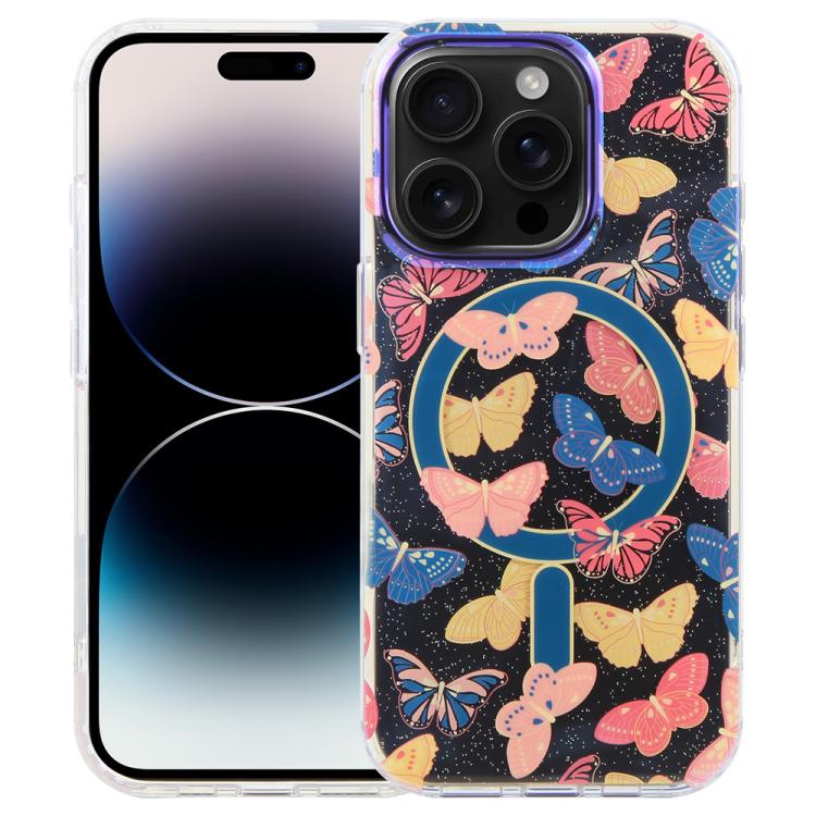 IMD Blue Light Jungle Series Magnetic Phone Case, For iPhone 16, For iPhone 15 Pro Max, For iPhone 15 Pro, For iPhone 15 Plus / 14 Plus, For iPhone 15, For iPhone 14 / 13, For iPhone 14 Pro, For iPhone 14 Pro Max
