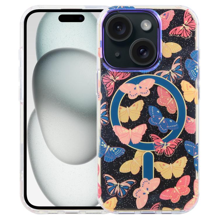 IMD Blue Light Jungle Series Magnetic Phone Case, For iPhone 16, For iPhone 15 Pro Max, For iPhone 15 Pro, For iPhone 15 Plus / 14 Plus, For iPhone 15, For iPhone 14 / 13, For iPhone 14 Pro, For iPhone 14 Pro Max