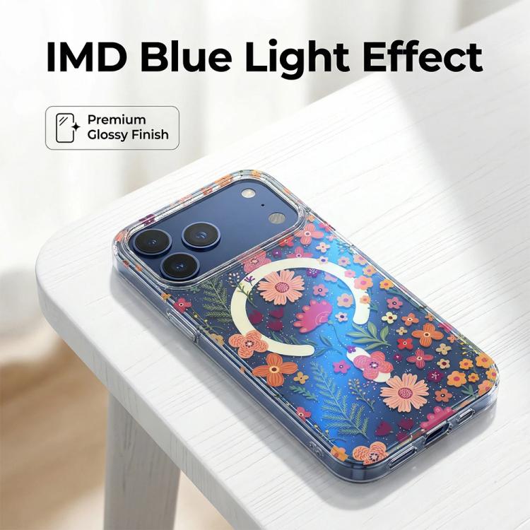 IMD Blue Light Jungle Series Magnetic Phone Case, For iPhone 17e / 16e, For iPhone 17 Pro Max, For iPhone 17 Pro, For iPhone 17, For iPhone Air, For iPhone 16 Pro Max, For iPhone 16 Pro, For iPhone 16 Plus