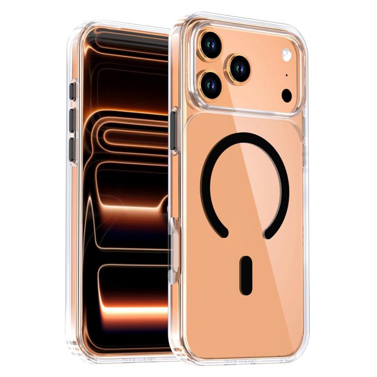 Crystal Transparent Magnetic Phone Case, For iPhone 17 Pro Max, For iPhone 17 Pro