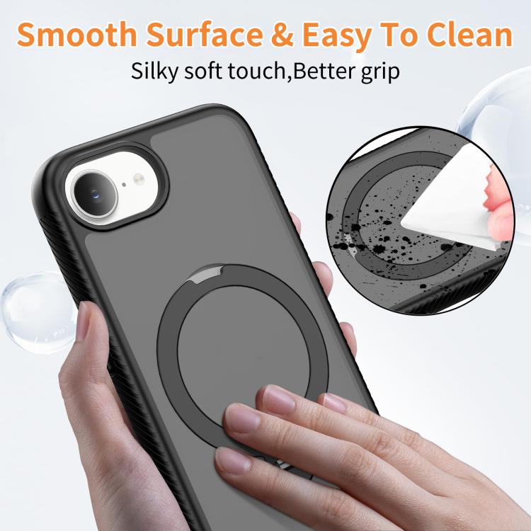 Magnetic 360 Rotating Stand Airbag Shockproof Phone Case, For iPhone 16e / 17e, For iPhone 17 Pro Max, For iPhone 17 Pro, For iPhone 17, For iPhone Air, For iPhone 16 Pro Max, For iPhone 16