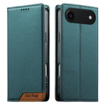 Dierfeng Splicing Strong Magnetic RFID Vegan Leather Phone Case, For iPhone 17e / 16e, For iPhone 17 Pro Max, For iPhone 17 Pro, For iPhone 17, For iPhone Air, For iPhone 16 Pro Max, For iPhone 16 Pro, For iPhone 16 Plus