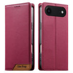 Dierfeng Splicing Strong Magnetic RFID Vegan Leather Phone Case, For iPhone 17e / 16e, For iPhone 17 Pro Max, For iPhone 17 Pro, For iPhone 17, For iPhone Air, For iPhone 16 Pro Max, For iPhone 16 Pro, For iPhone 16 Plus
