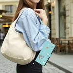 ZS01 Double-Layer Heart Floral Vegan Leather Phone Case with Wrist Strap, For iPhone 16 Pro, For iPhone 16 Plus, For iPhone 16, For iPhone 15 Pro Max, For iPhone 15 Pro, For iPhone 15 Plus