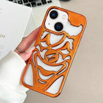 Electroplated Hollow Out Clown Heat Dissipation TPU Phone Case, For iPhone 15 Pro Max, For iPhone 15 Pro, For iPhone 15, For iPhone 14, For iPhone 14 Pro, For iPhone 14 Pro Max