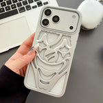 Oil Spraying Hollow Out Clown Heat Dissipation TPU Phone Case, For iPhone 17 Pro Max, For iPhone 17 Pro, For iPhone 17, For iPhone 16 Pro Max, For iPhone 16 Pro, For iPhone 16