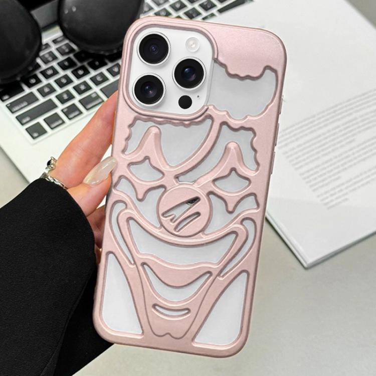 Oil Spraying Hollow Out Clown Heat Dissipation TPU Phone Case, For iPhone 17 Pro Max, For iPhone 17 Pro, For iPhone 17, For iPhone 16 Pro Max, For iPhone 16 Pro, For iPhone 16