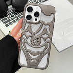Oil Spraying Hollow Out Clown Heat Dissipation TPU Phone Case, For iPhone 17 Pro Max, For iPhone 17 Pro, For iPhone 17, For iPhone 16 Pro Max, For iPhone 16 Pro, For iPhone 16