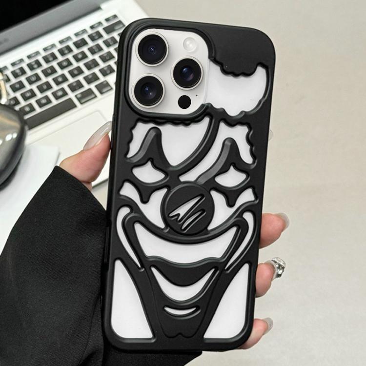 Oil Spraying Hollow Out Clown Heat Dissipation TPU Phone Case, For iPhone 15 Pro Max, For iPhone 15 Pro, For iPhone 15, For iPhone 14, For iPhone 14 Pro, For iPhone 14 Pro Max