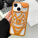 Oil Spraying Hollow Out Clown Heat Dissipation TPU Phone Case, For iPhone 15 Pro Max, For iPhone 15 Pro, For iPhone 15, For iPhone 14, For iPhone 14 Pro, For iPhone 14 Pro Max