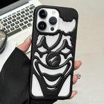 Oil Spraying Hollow Out Clown Heat Dissipation TPU Phone Case, For iPhone 15 Pro Max, For iPhone 15 Pro, For iPhone 15, For iPhone 14, For iPhone 14 Pro, For iPhone 14 Pro Max