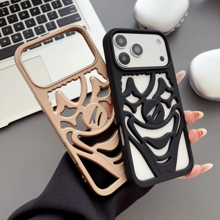 Oil Spraying Hollow Out Clown Heat Dissipation TPU Phone Case, For iPhone 17 Pro Max, For iPhone 17 Pro, For iPhone 17, For iPhone 16 Pro Max, For iPhone 16 Pro, For iPhone 16