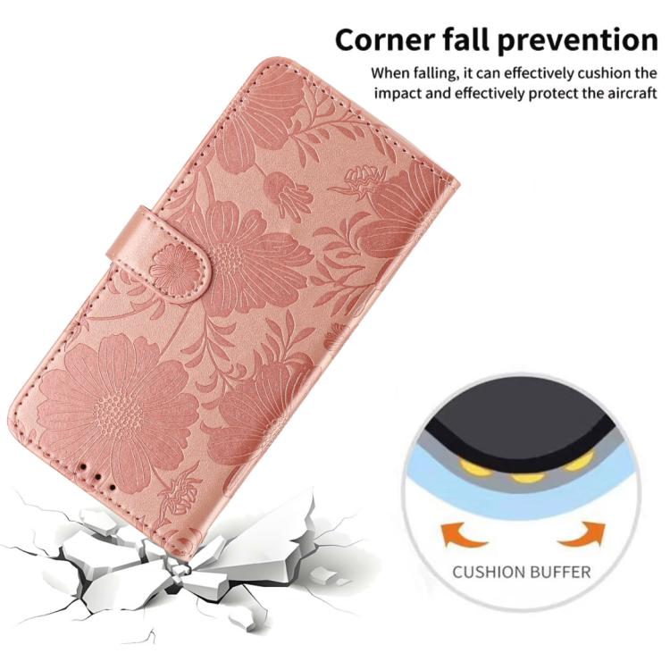 Sunflower Embossed Vegan Leather Phone Case with Small Black Rope, For iPhone 16e / 17e, For iPhone 17 Pro Max, For iPhone 17 Pro, For iPhone 17, For iPhone Air, For iPhone 16 Pro Max, For iPhone 16 Pro, For iPhone 16 Plus