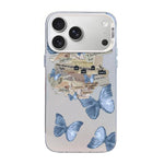 Butterfly Pattern Silver Plating PC Hybrid TPU Phone Case, For iPhone 17e / 16e, For iPhone 17 Pro Max, For iPhone 17 Pro, For iPhone 17, For iPhone Air, For iPhone 16 Pro Max