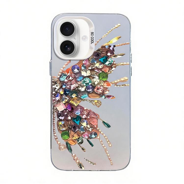 Butterfly Pattern Silver Plating PC Hybrid TPU Phone Case, For iPhone 17e / 16e, For iPhone 17 Pro Max, For iPhone 17 Pro, For iPhone 17, For iPhone Air, For iPhone 16 Pro Max