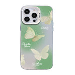 Butterfly Pattern Silver Plating PC Hybrid TPU Phone Case, For iPhone 15, For iPhone 14 Plus, For iPhone 14, For iPhone 14 Pro, For iPhone 14 Pro Max, For iPhone SE 2022 / SE 2020