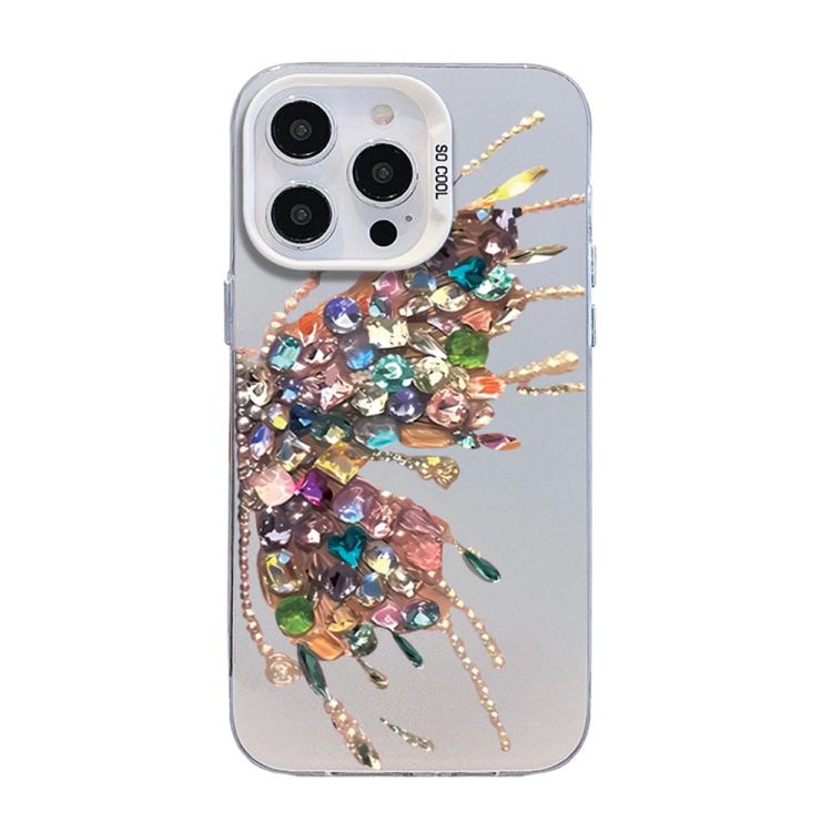 Butterfly Pattern Silver Plating PC Hybrid TPU Phone Case, For iPhone 15, For iPhone 14 Plus, For iPhone 14, For iPhone 14 Pro, For iPhone 14 Pro Max, For iPhone SE 2022 / SE 2020