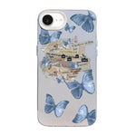 Butterfly Pattern Silver Plating PC Hybrid TPU Phone Case, For iPhone 15, For iPhone 14 Plus, For iPhone 14, For iPhone 14 Pro, For iPhone 14 Pro Max, For iPhone SE 2022 / SE 2020