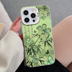 Butterfly Pattern Silver Plating PC Hybrid TPU Phone Case, For iPhone 13 Pro Max, For iPhone 13 Pro, For iPhone 13, For iPhone 13 mini, For iPhone 12 Pro Max, For iPhone 12 Pro