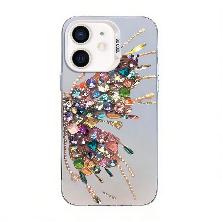 Butterfly Pattern Silver Plating PC Hybrid TPU Phone Case, For iPhone 12 mini, For iPhone 11 Pro Max, For iPhone 11, For iPhone 11 Pro, For iPhone XS / X, For iPhone XR