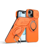 Camera Sliding Shield Magnetic Rotation Holder Phone Case, For iPhone 16 Plus, For iPhone 16, For iPhone 15 Pro Max, For iPhone 15 Pro, For iPhone 15 Plus / 14 Plus, For iPhone 15