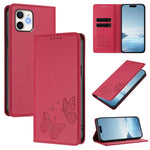 Strong Magnetic Dual Butterfly RFID Vegan Leather Phone Case, For iPhone 12 Pro Max, For iPhone 11 Pro Max, For iPhone 11, For iPhone 11 Pro