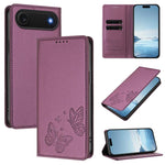 Strong Magnetic Dual Butterfly RFID Vegan Leather Phone Case, For iPhone Air, For iPhone 16 Pro Max, For iPhone 16 Pro, For iPhone 16 Plus