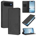 Strong Magnetic Dual Butterfly RFID Vegan Leather Phone Case, For iPhone Air, For iPhone 16 Pro Max, For iPhone 16 Pro, For iPhone 16 Plus