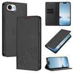 Strong Magnetic Dual Butterfly RFID Vegan Leather Phone Case, For iPhone 17e / 16e, For iPhone 17 Pro Max, For iPhone 17 Pro, For iPhone 17