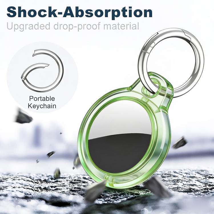 XDcase Translucent Hard PC Protective Case with Key Ring, 1PC (Transparent Black), 1PC (Transparent), 1PC (Transparent Red), 1PC (Transparent Blue), 1PC (Transparent Pink), 1PC (Transparent Green)